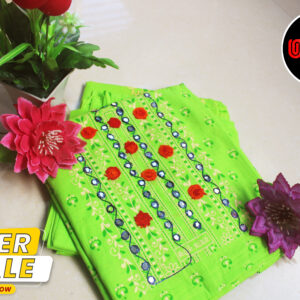 সুতি এম্রডারি আন স্টিচ কাপড় Product Code:8082